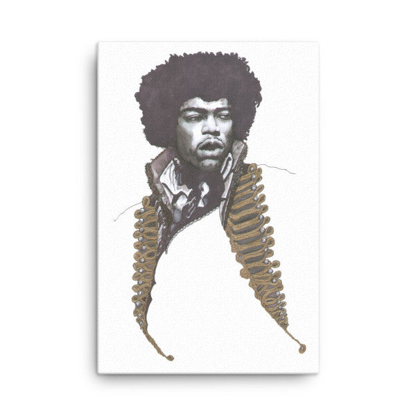 Jimi Hendrix by Robert Bowen Canvas - Robert Bowen Tees