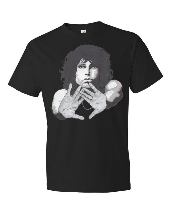 Jim Morrison by Robert Bowen Short Sleeve T-Shirt - Robert Bowen Tees
