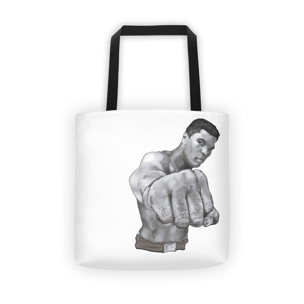 Mo Ali Tote Bag Illustrated by Robert Bowen - Robert Bowen Tees
