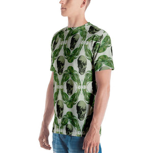 Skulls & Leaves by Robert Bowen All-Over Print Men's Crew Neck T-Shirt - Robert Bowen Tees