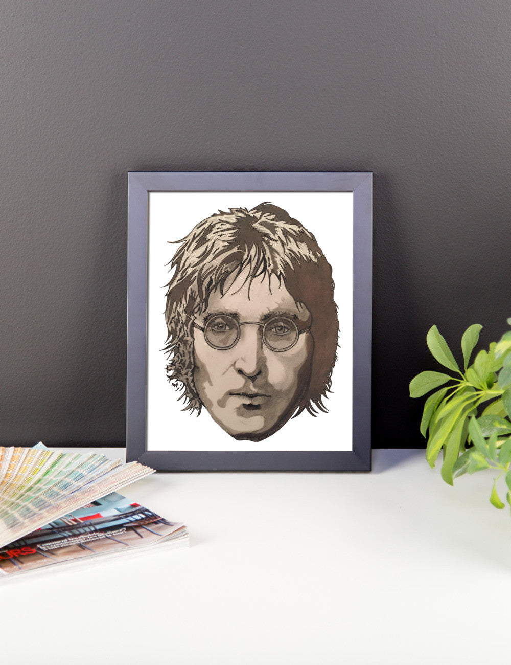 JL Vintage Treatment Framed  Poster Illustrated by Robert Bowen - Robert Bowen Tees