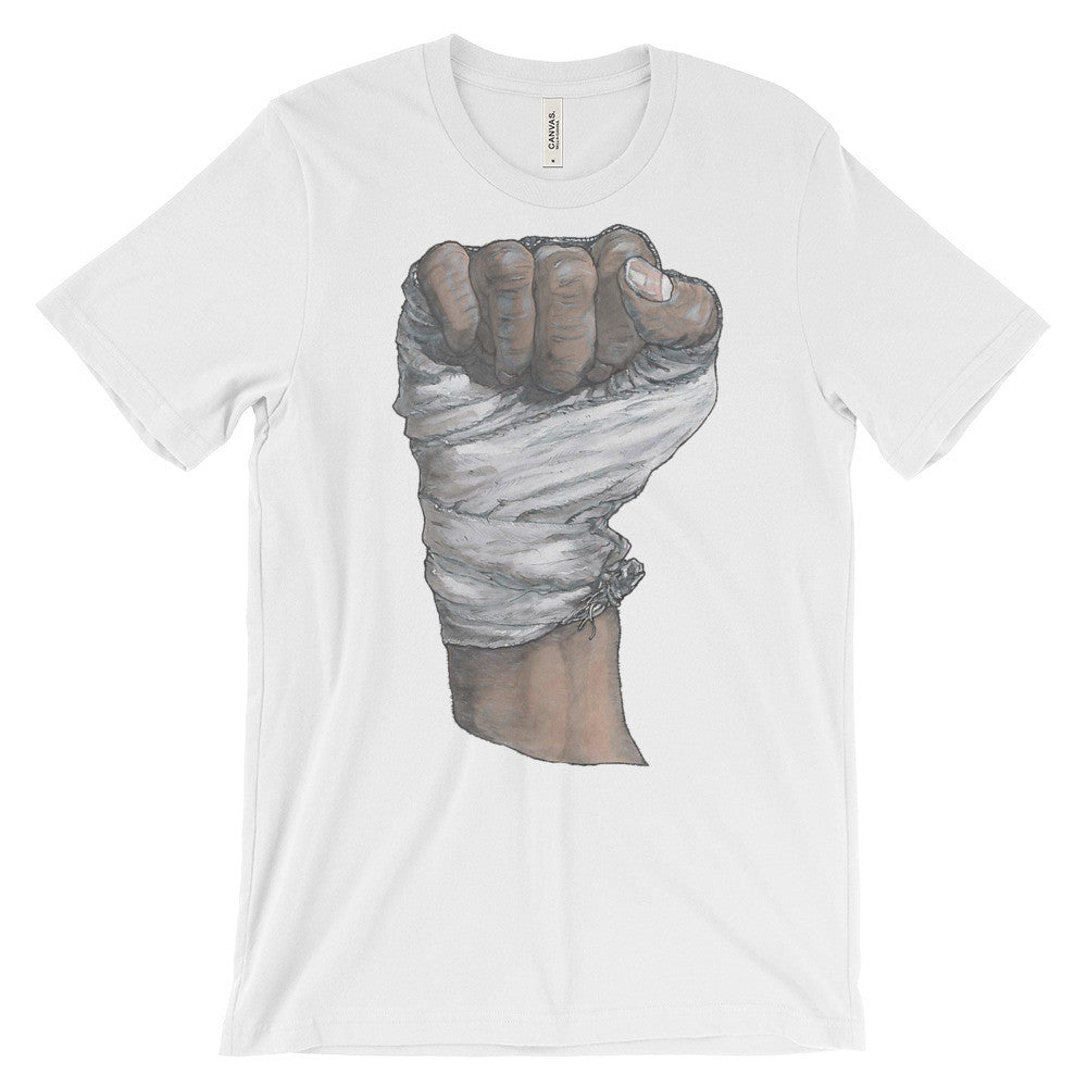 Muhammed Fist Unisex Short Sleeve T-Shirt Illustrated by Robert Bowen - Robert Bowen Tees