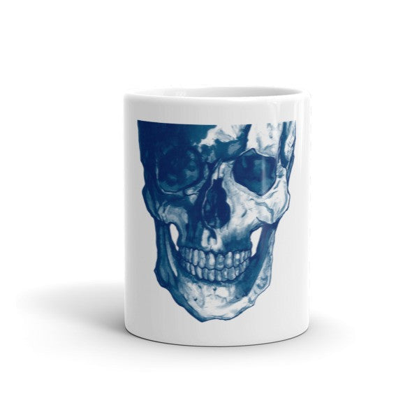 Skull Scapel Blue Ink by Robert Bowen Mug - Robert Bowen Tees