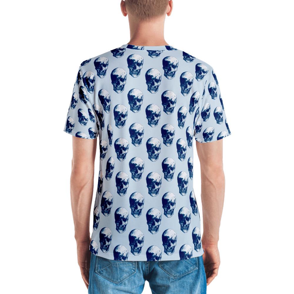Polka Blue Skulls by Robert Bowen Men's T-shirt - Robert Bowen Tees