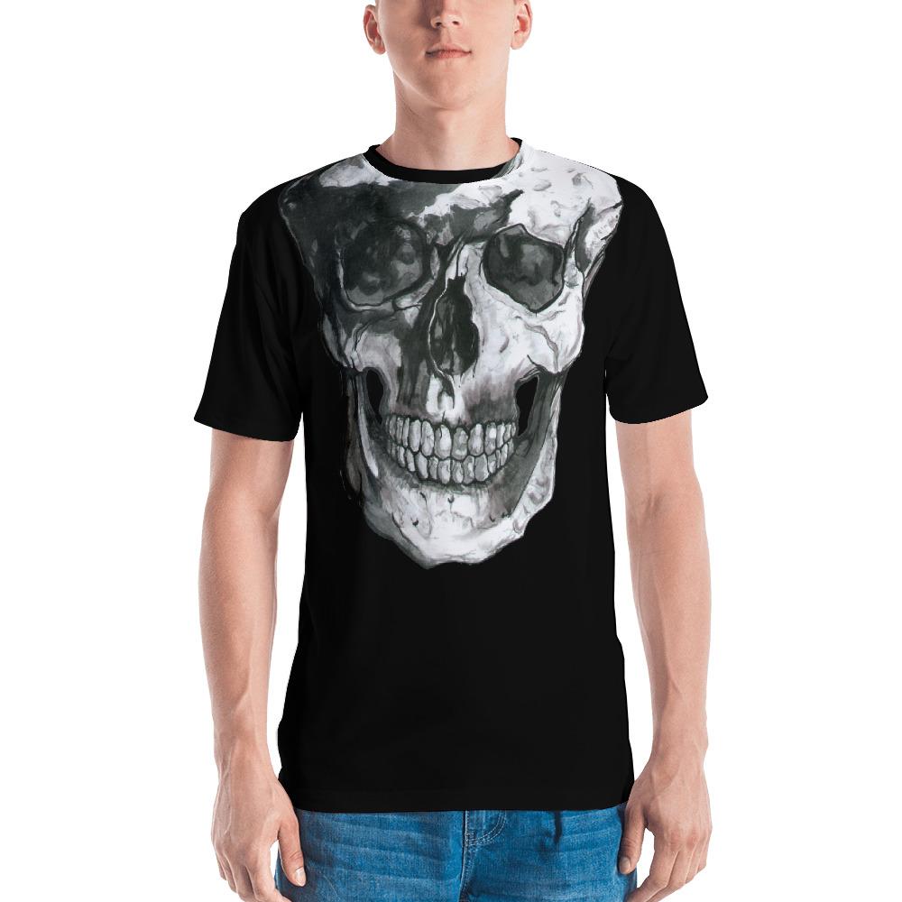 Skull Neck Men's T-shirt By Robert Bowen in Black - Robert Bowen Tees