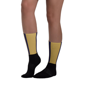 Windrush Tan & Navy Black foot socks by Robert Bowen - Robert Bowen Tees