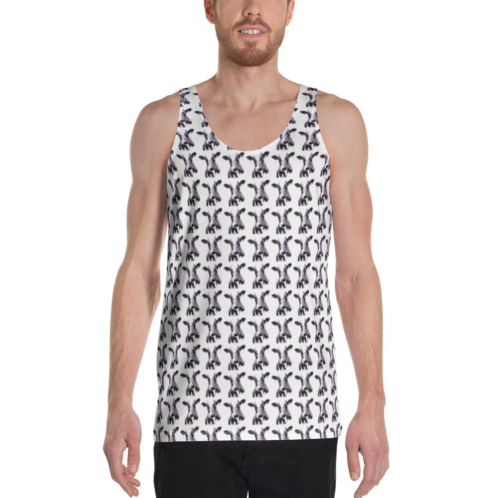 Mad Cow Repeated llustrated by Robert Bowen Unisex Tank Top - Robert Bowen Tees