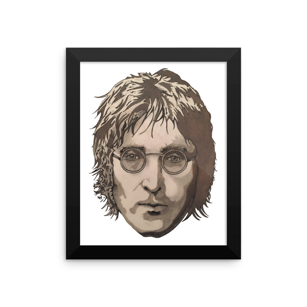 JL Vintage Treatment Framed  Poster Illustrated by Robert Bowen - Robert Bowen Tees