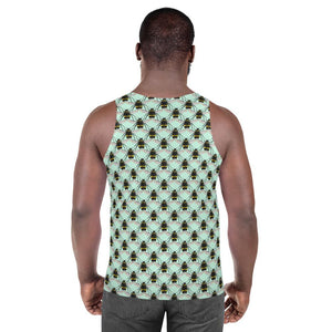 Polka Bees Unisex Tank Top by Robert Bowen