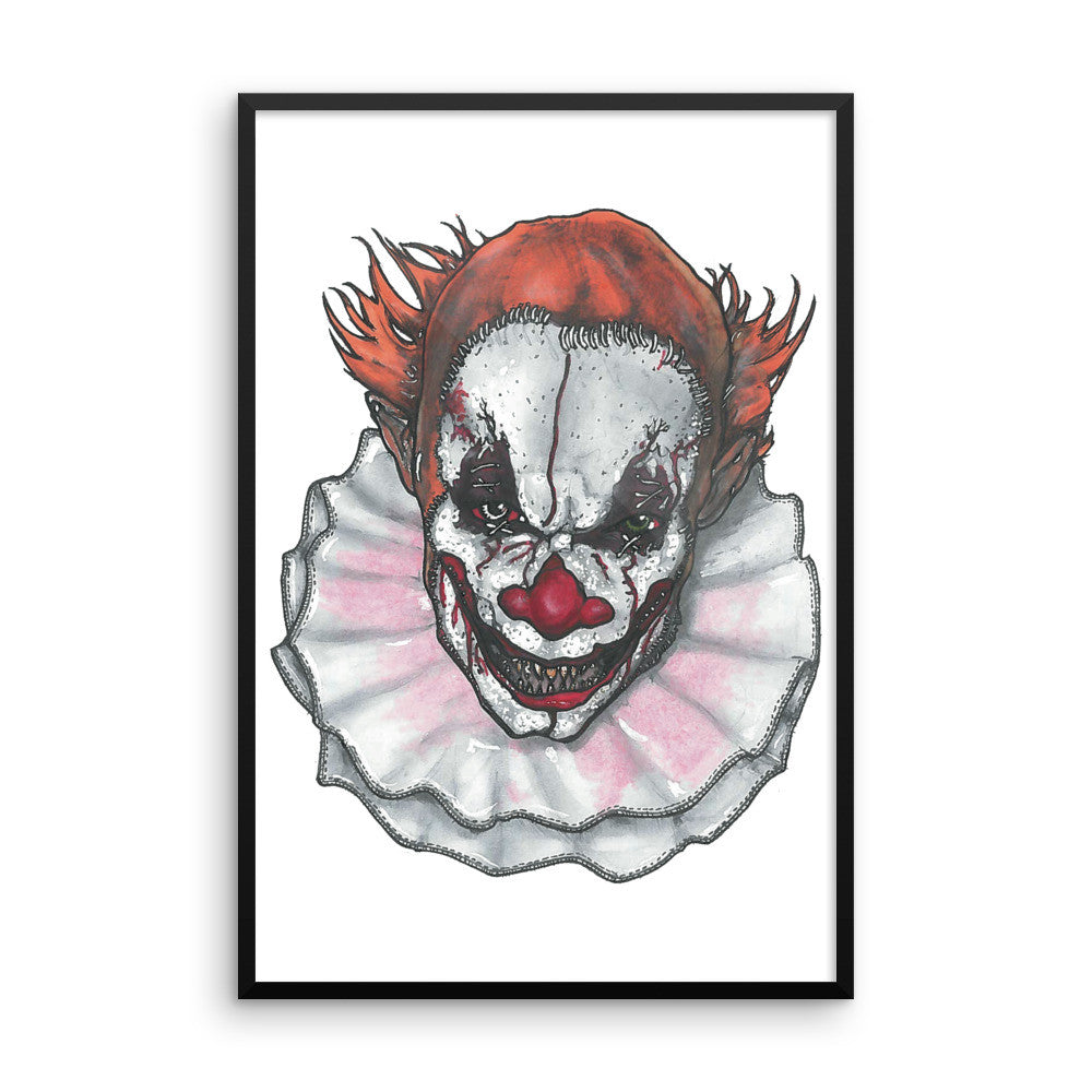 Scary Clown by Robert Bowen Framed Photo Paper Poster - Robert Bowen Tees