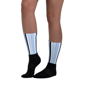 Windrush Blue & Black Black foot socks by Robert Bowen - Robert Bowen Tees