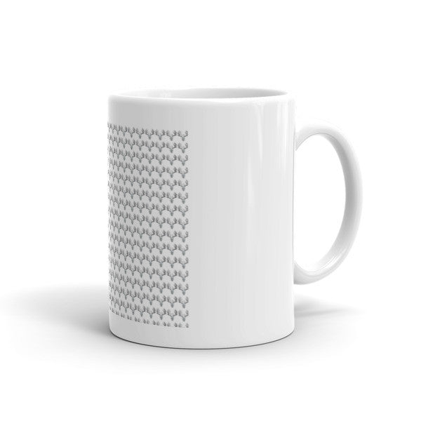 Stag Skulls Repeat Pattern Mug by Robert Bowen - Robert Bowen Tees