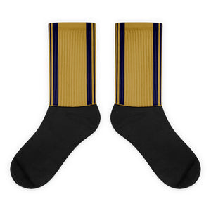 Windrush Tan & Navy Black foot socks by Robert Bowen - Robert Bowen Tees