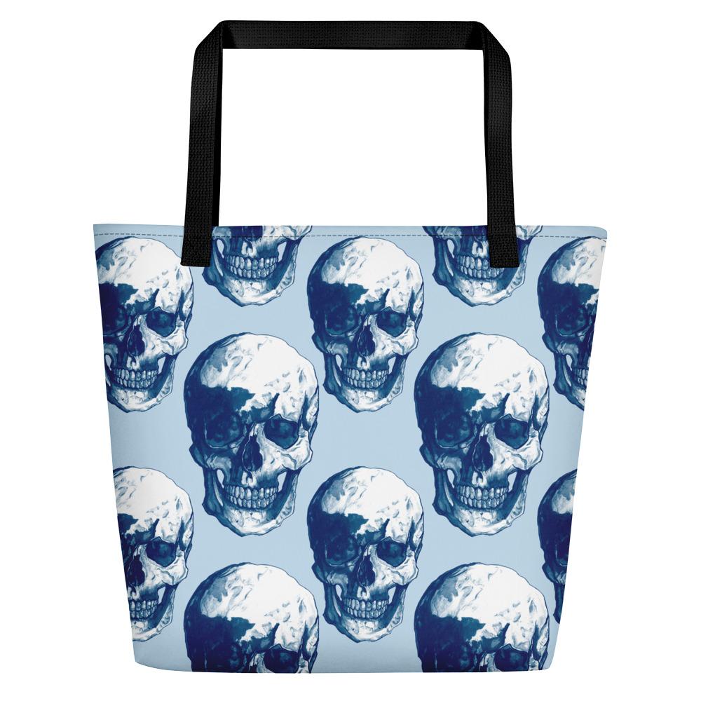 Blue Skulls Beach Bag by Robert Bowen - Robert Bowen Tees