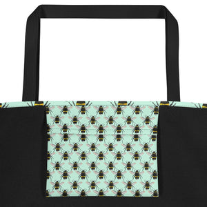 Bees Beach Bag Textiles by Robert Bowen - Robert Bowen Tees