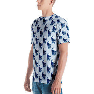 Polka Blue Skulls by Robert Bowen Men's T-shirt - Robert Bowen Tees