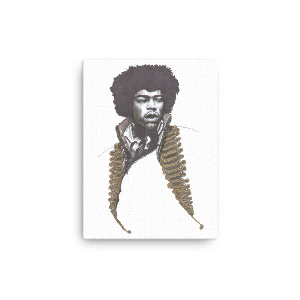 Jimi Hendrix by Robert Bowen Canvas - Robert Bowen Tees