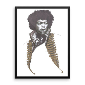 Jimi Hendrix Framed Poster - Robert Bowen Tees