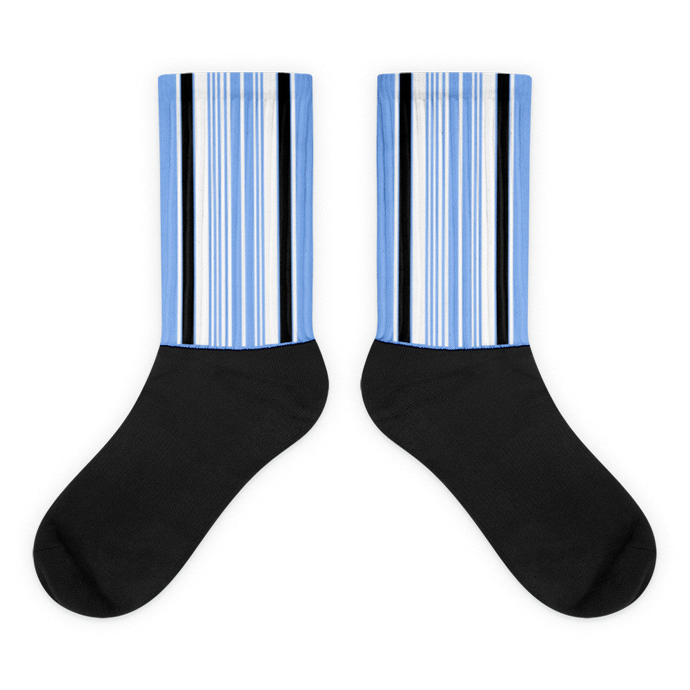 Windrush Blue & Black Black foot socks by Robert Bowen - Robert Bowen Tees