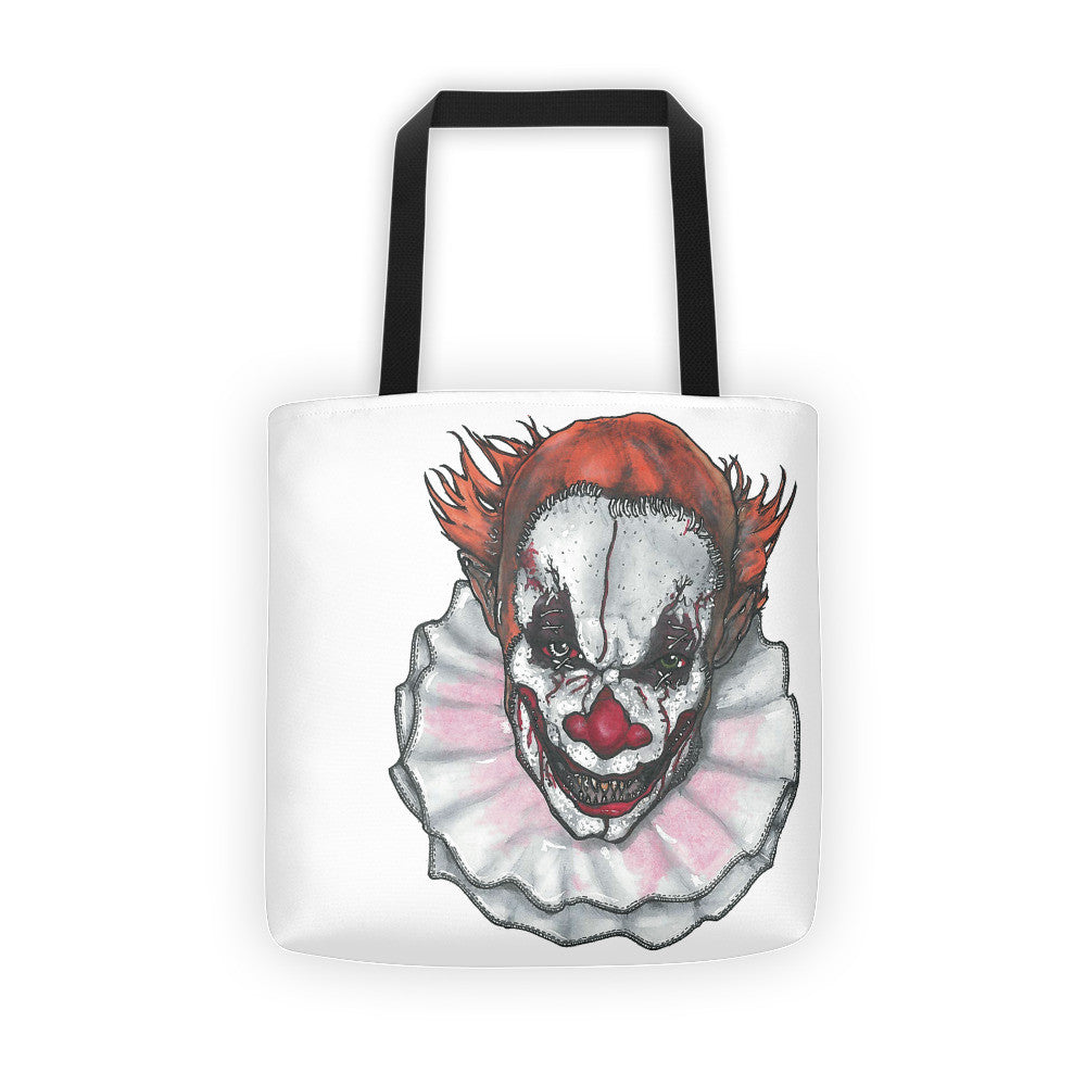 Scary Clown by Robert Bowen Tote Bag - Robert Bowen Tees