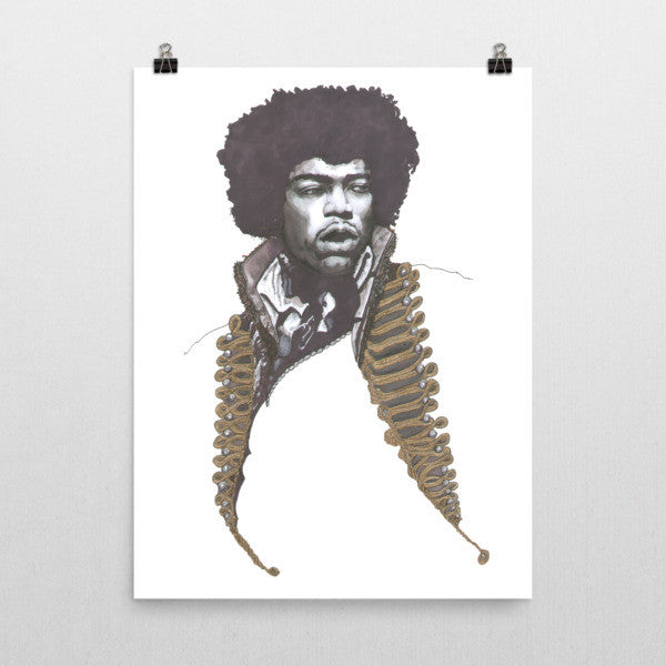 Jimi Hendrix Poster - Robert Bowen Tees