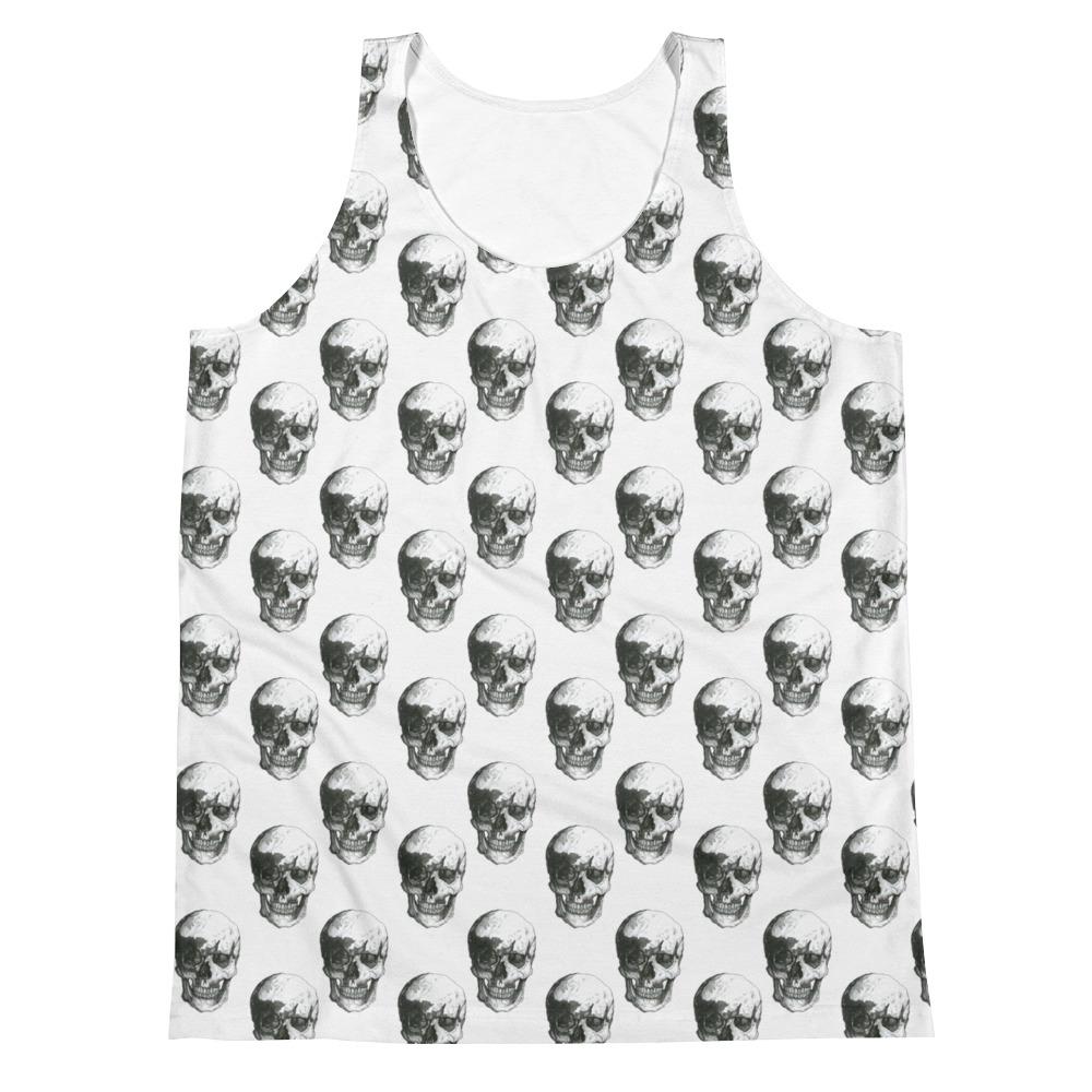 Polka Skulls by Robert Bowen Unisex Tank Top - Robert Bowen Tees