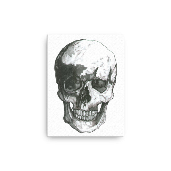Skull Black Ink Canvas by Robert Bowen - Robert Bowen Tees