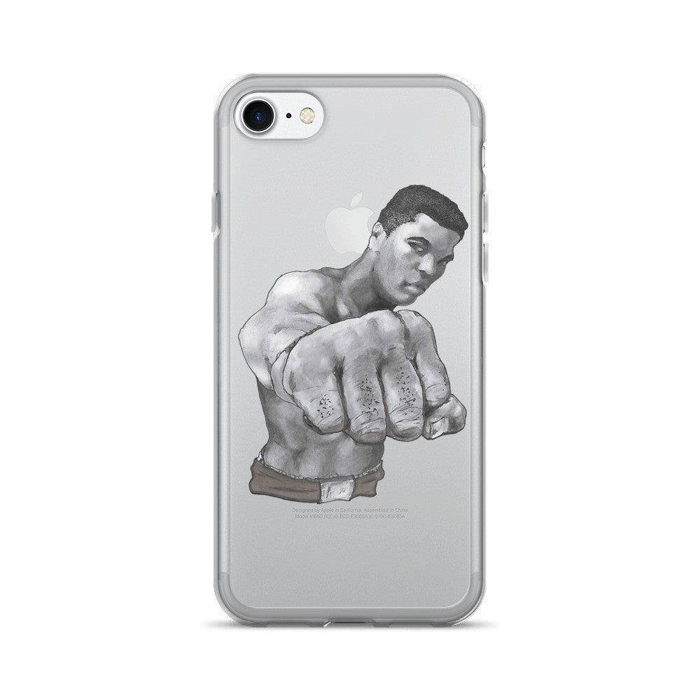 Mo Ali Perspective Fist iPhone 7/7 Plus Case Illustrated by Robert Bowen - Robert Bowen Tees