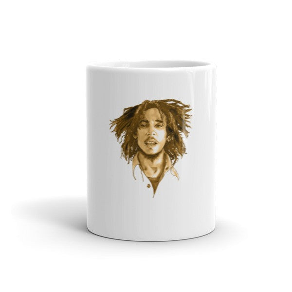 Bob Marley Brown Ink by Robert Bowen Mug - Robert Bowen Tees