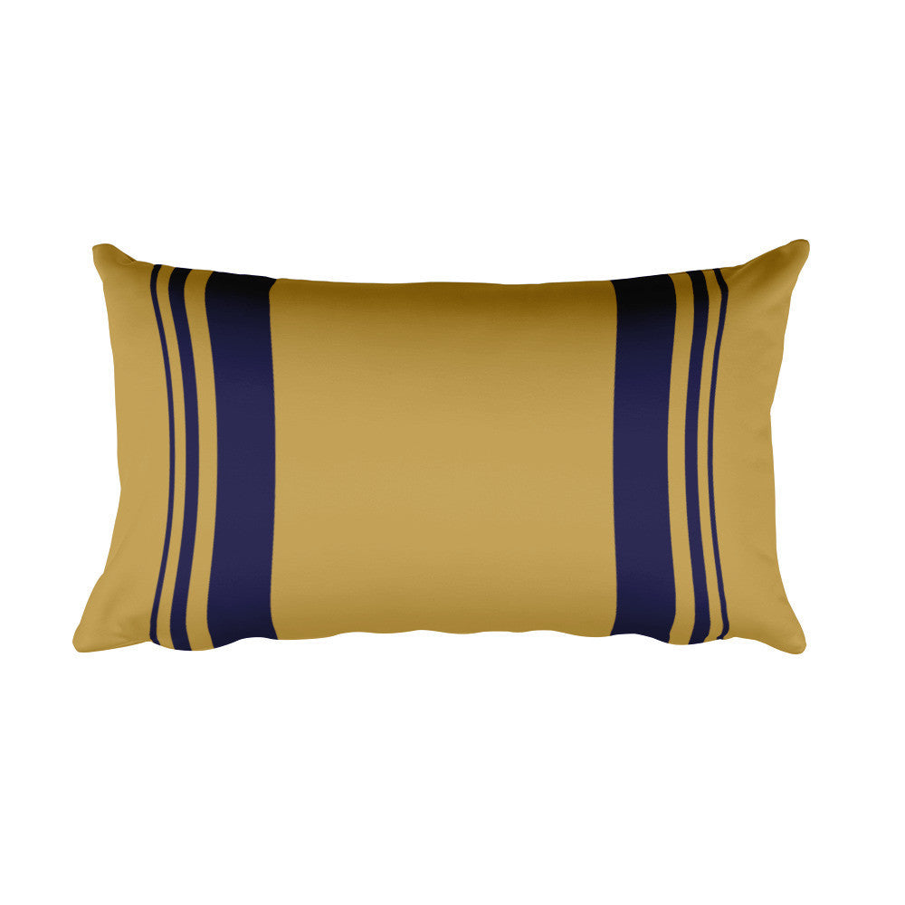 Windrush Tan & Navy Rectangular Cushion by Robert Bowen - Robert Bowen Tees