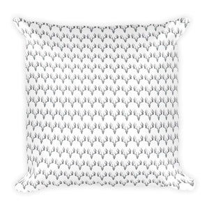 Stag Skulls Repeat Pattern Cushion by Robert Bowen - Robert Bowen Tees