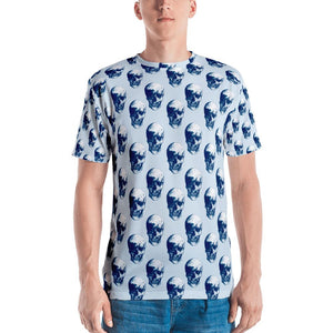Polka Blue Skulls by Robert Bowen Men's T-shirt - Robert Bowen Tees