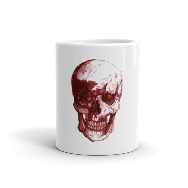 Skull Red Ink by Robert Bowen Mug - Robert Bowen Tees