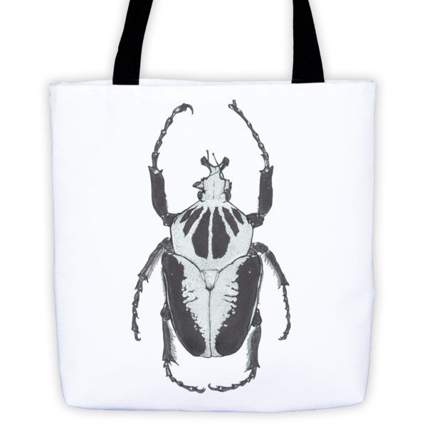Black & White Beetle by Robert Bowen Tote Bag - Robert Bowen Tees