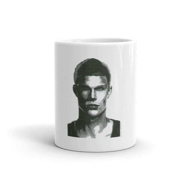 Comic Model Man Black Ink by Robert Bowen Mug - Robert Bowen Tees