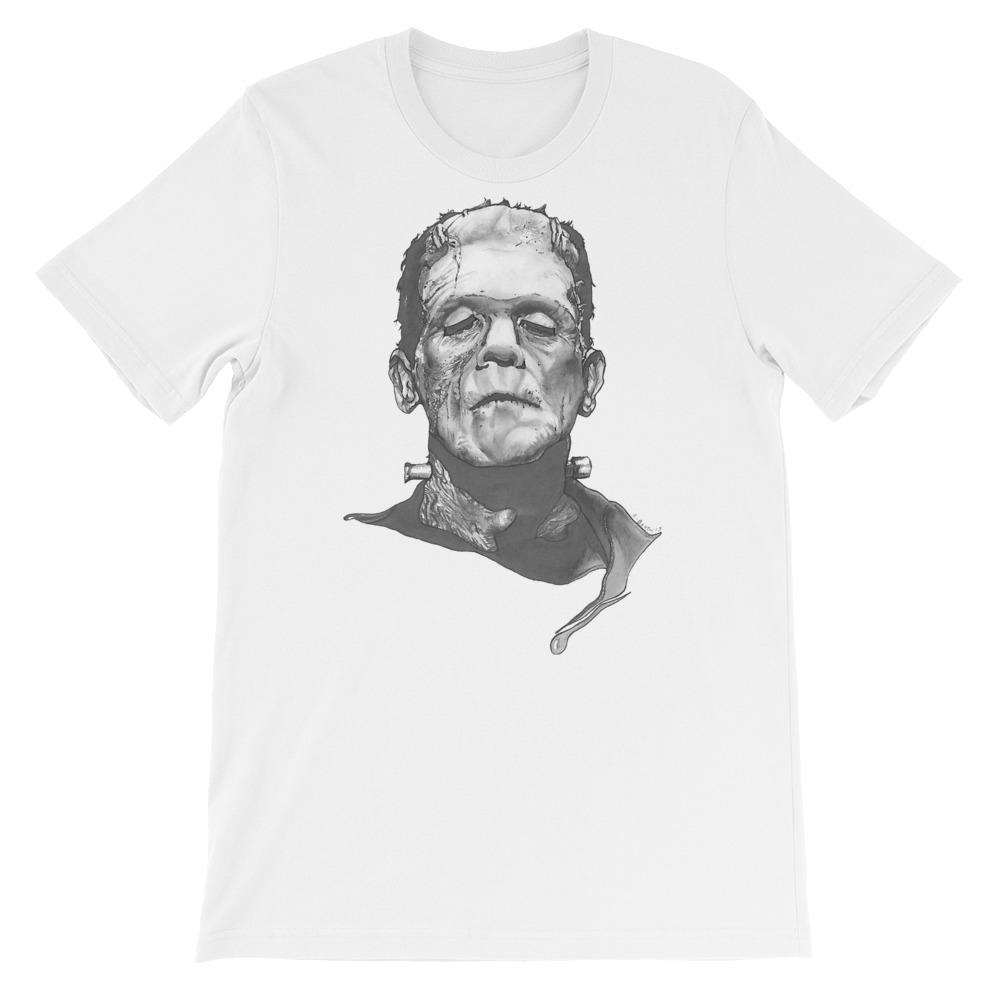 Frankinstein Short-Sleeve Unisex T-Shirt Illustrated by Robert Bowen - Robert Bowen Tees