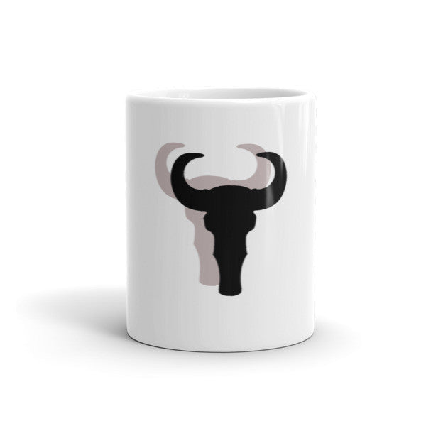 Shadow Ram Skull Mug Graphics by Robert Bowen - Robert Bowen Tees