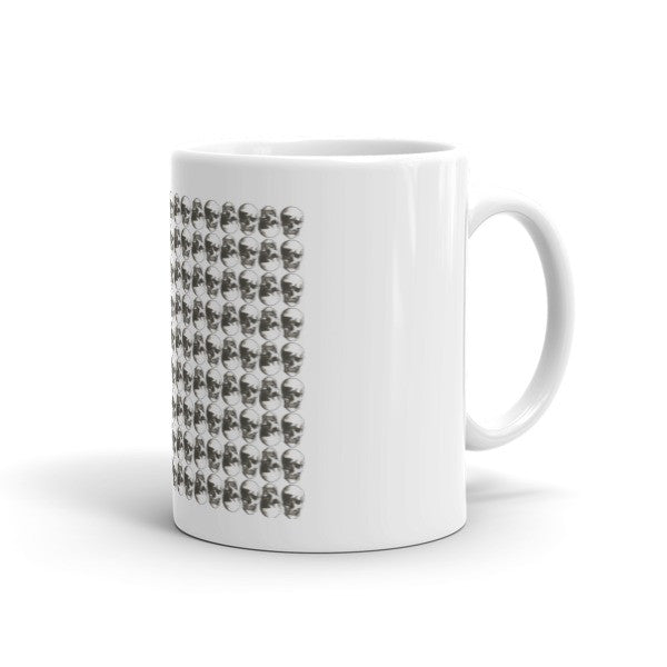 Polka Skulls White & BlackLandscape by Robert Bowen Mug - Robert Bowen Tees