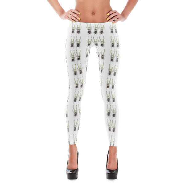 Stag Beetles Standing Pattern by Robert Bowen Leggings - Robert Bowen Tees