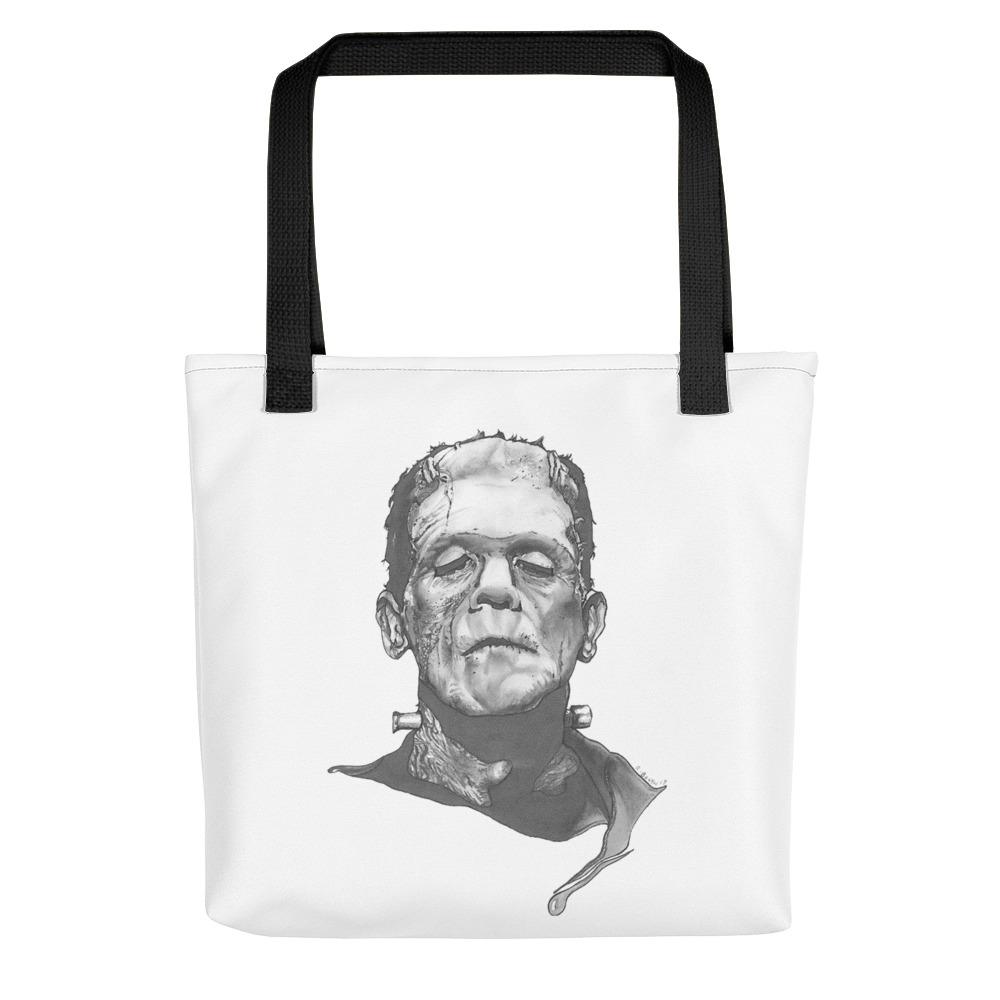 Frankenstein Tote Bag Illustrated by Robert Bowen - Robert Bowen Tees
