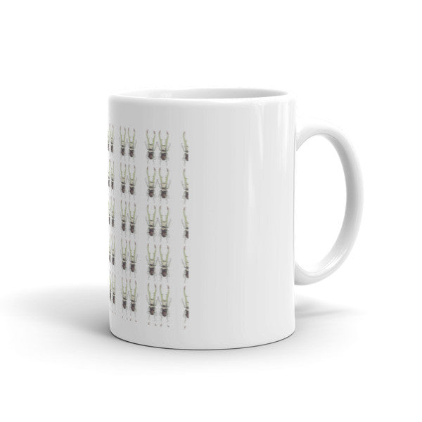 Stag Beetle Standing Pattern by Robert Bowen Mug - Robert Bowen Tees