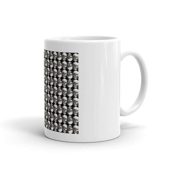 Polka Skulls Black & White Landscape by Robert Bowen Mug - Robert Bowen Tees