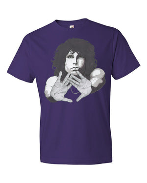 Jim Morrison by Robert Bowen Short Sleeve T-Shirt - Robert Bowen Tees