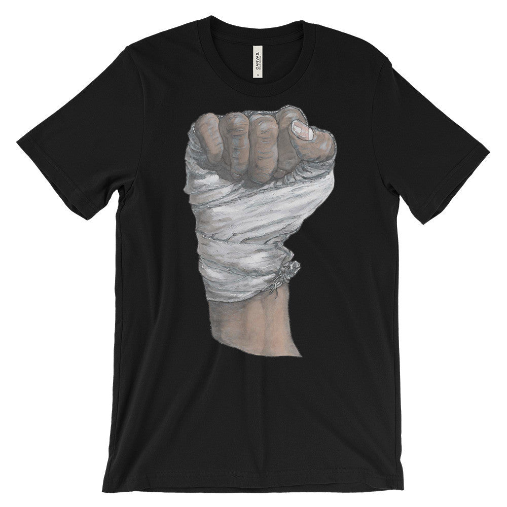 Muhammed Fist Unisex Short Sleeve T-Shirt Illustrated by Robert Bowen - Robert Bowen Tees