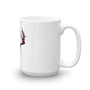 Stag Skull Brown Ink by Robert Bowen Mug - Robert Bowen Tees