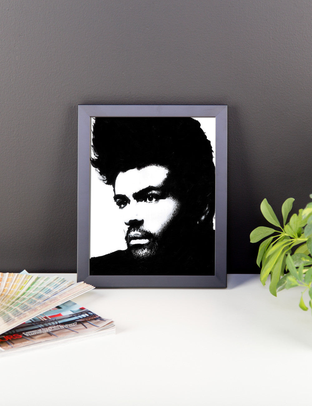 GM White Framed Poster by Robert Bowen - Robert Bowen Tees