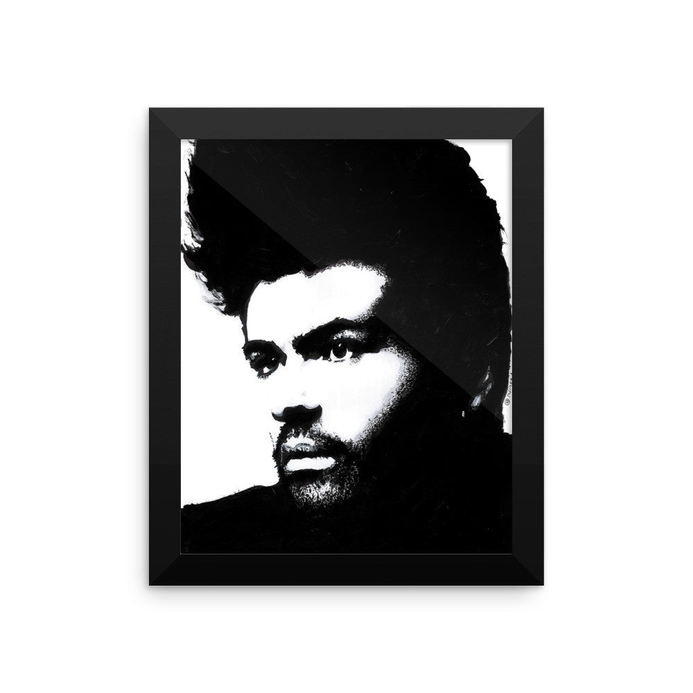 GM White Framed Poster by Robert Bowen - Robert Bowen Tees