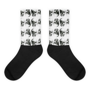 Skulls Opposites Socks by Robert Bowen - Robert Bowen Tees