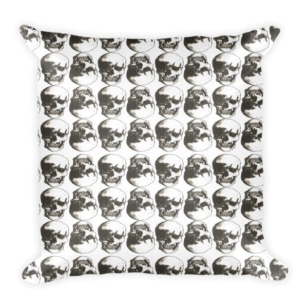 Polka Skulls White & Black Cushion by Robert Bowen - Robert Bowen Tees