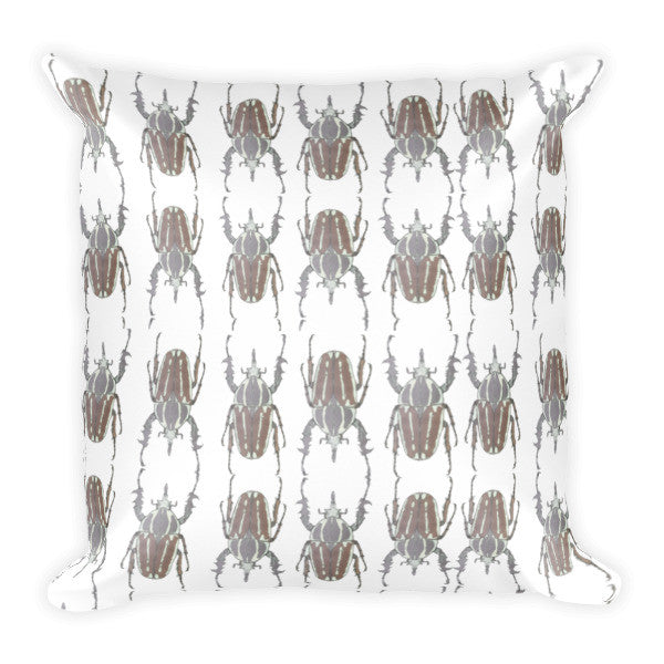 Brown Beetles By Robert Bowen Cushion - Robert Bowen Tees